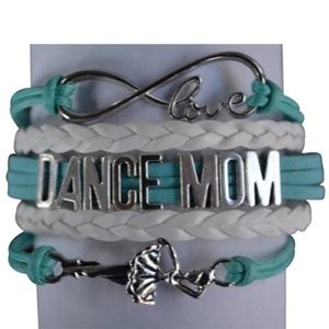 Dance Mom Bracelet - Turquoise & White